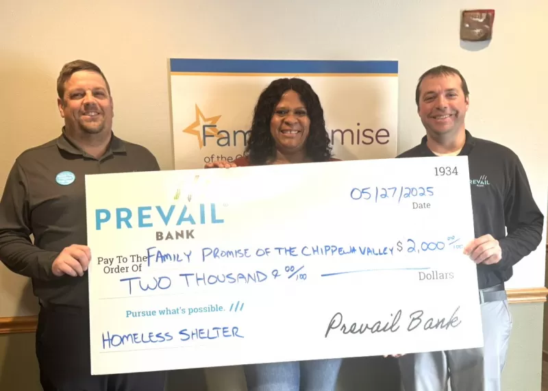 Prevail Bank Gifts Family Promise with 2,000 Dollar Donation Supporting Client Emergency Fund Prevail Bank Gifts Family Promise with 2,000 Dollar Donation Supporting Client Emergency Fund
