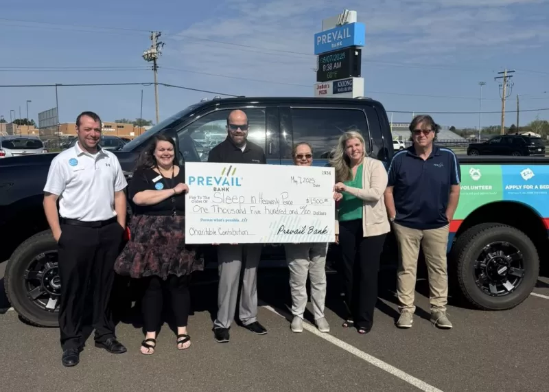 1,500 Dollars Gifted to Chippewa Valley's Sleep in Heavenly Peace by Prevail Bank 1,500 Dollars Gifted to Chippewa Valley's Sleep in Heavenly Peace by Prevail Bank