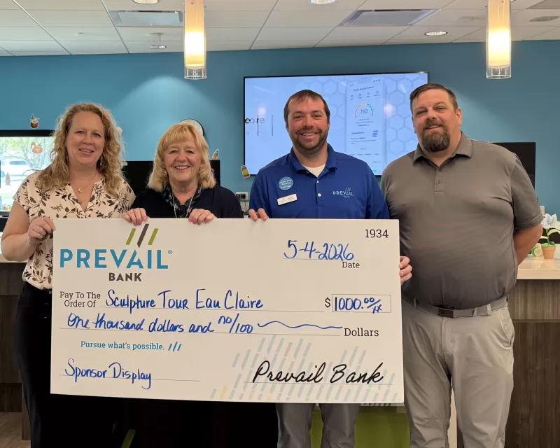 Prevail Bank Supports Sculptures Eau Claire Inc.