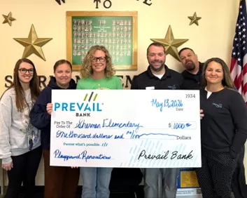 Prevail Bank Supports the Sherman Steering Committee with 1,000 Donation