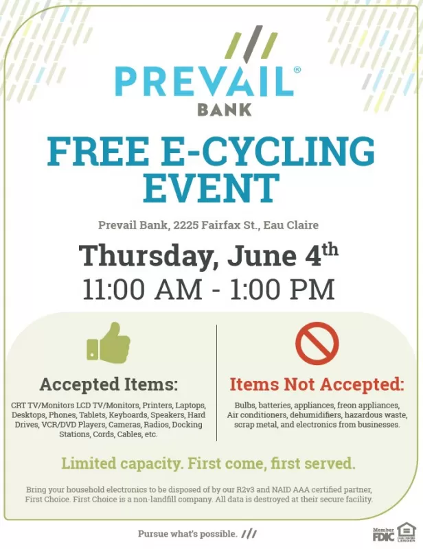 Free E-Cycling Day in Eau Claire – June 4
